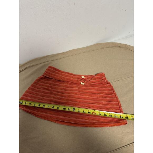 St. John Swim Skirt Womens Small Orange Gold Stripe Ring Made USA Style 1000 - Picture 4 of 9